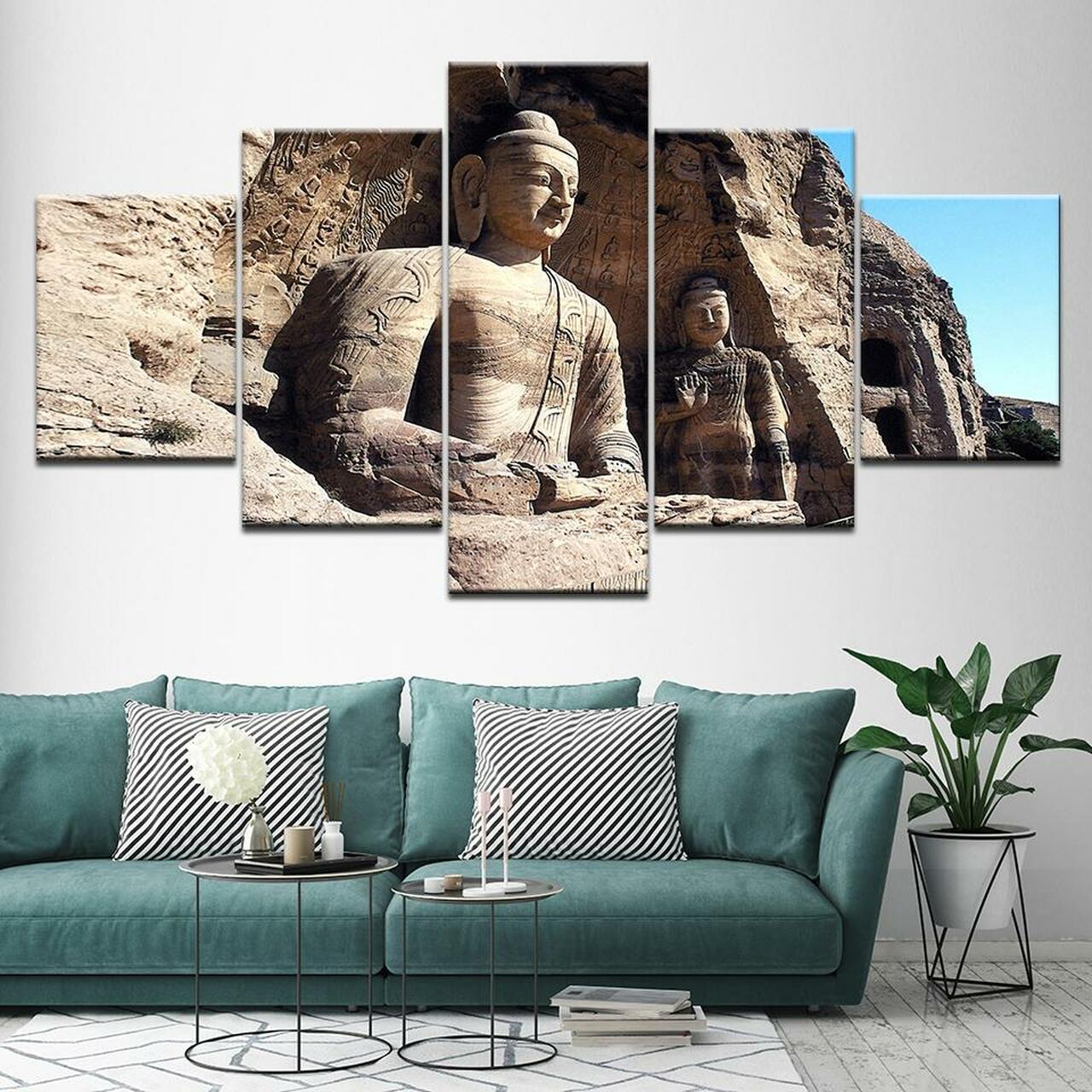 Yungang Grottoes Buddha Canvas Wall Art