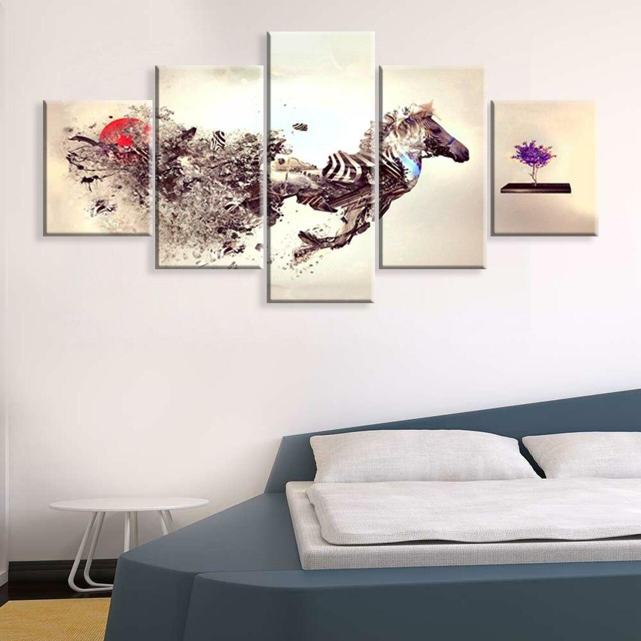 Zebra Or Horse Canvas Wall Art