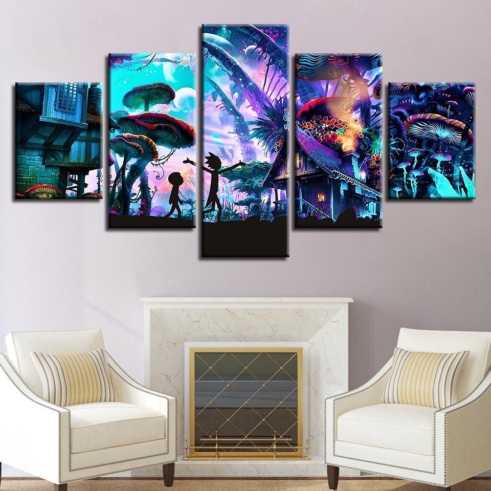 Rick And Morty 6 – Cartoon Canvas Wall Art