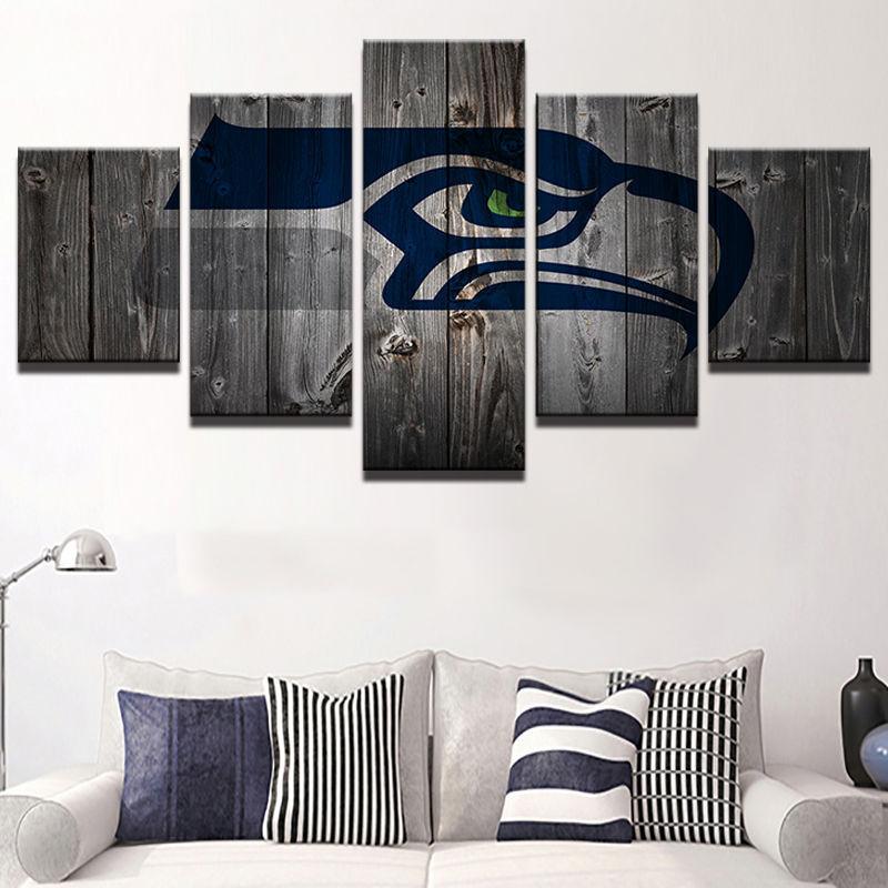 Seattle Seahawks Barn Wood – Sport Canvas Wall Art
