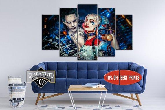 Suicide Squad Joker And Harley – Dc Canvas Wall Art