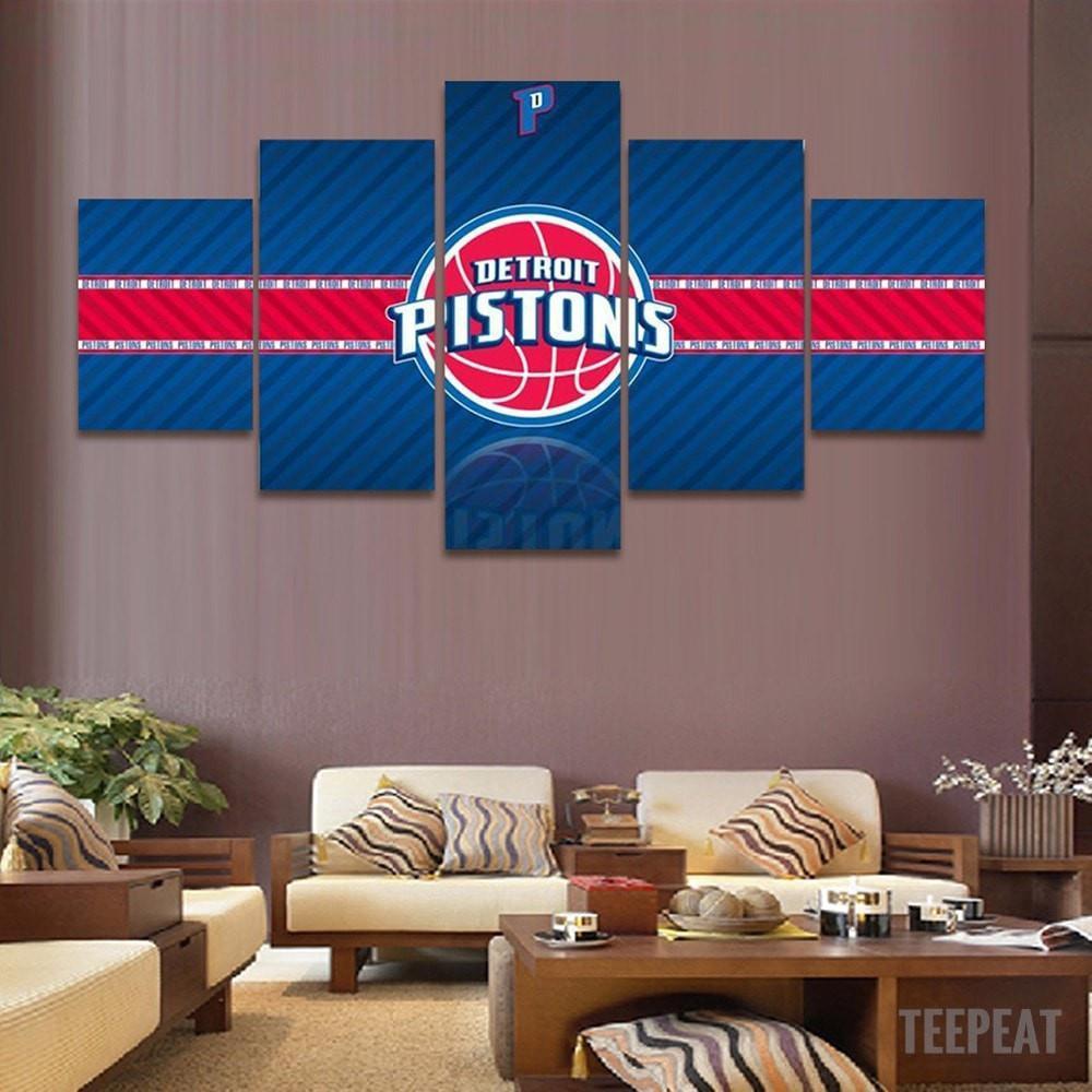 2017 Detroit Pistons Banner – Sport Canvas Wall Art