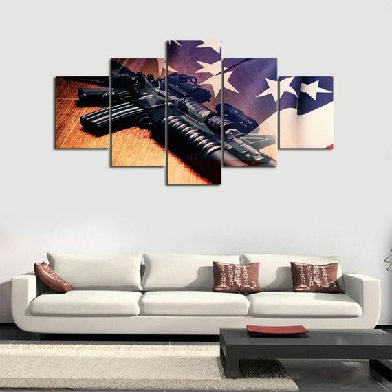 2Nd Amendment 02 – Army Canvas Wall Art
