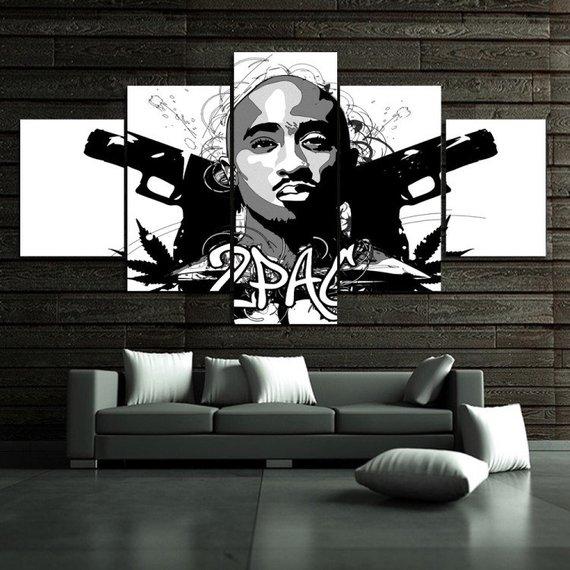 2Pac Hip Hop Rapper – Famous Person Canvas Wall Art