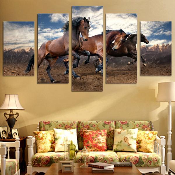 3 Running Horses 10 – Animal Canvas Wall Art