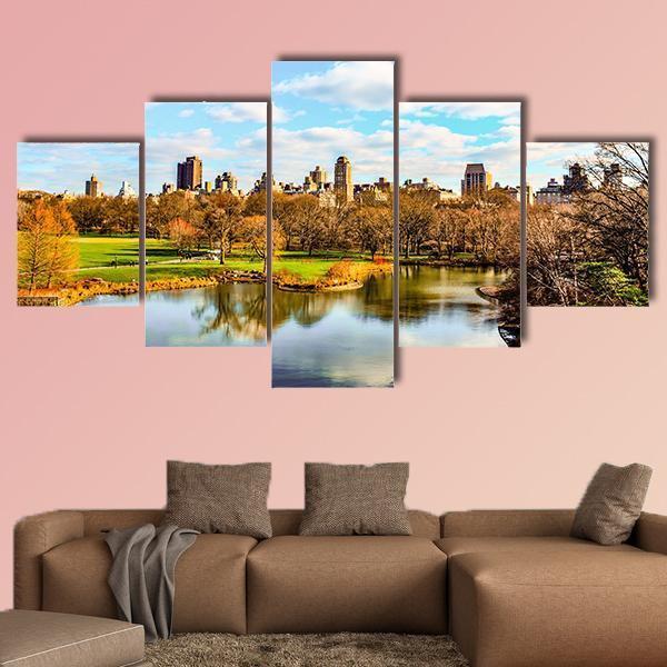 A Black And White View Of Central Park – Nature Canvas Wall Art