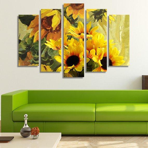 A Bouquet Of Sunflowers Summer – Nature Canvas Wall Art