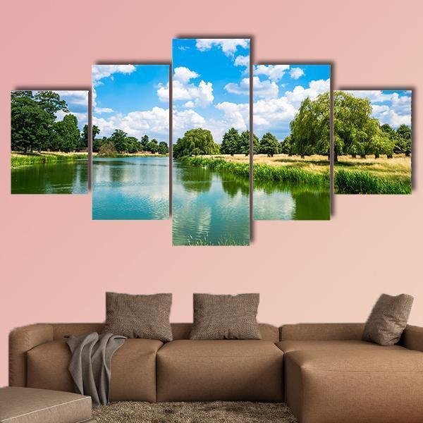 A Pond In Hampton Court Park In South London – Nature Canvas Wall Art