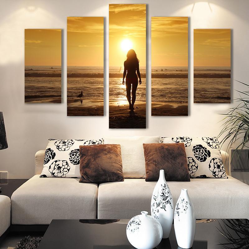A Walk On The Beach – Space Canvas Wall Art
