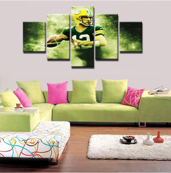 Aaron Rodgers Football – Sport Canvas Wall Art