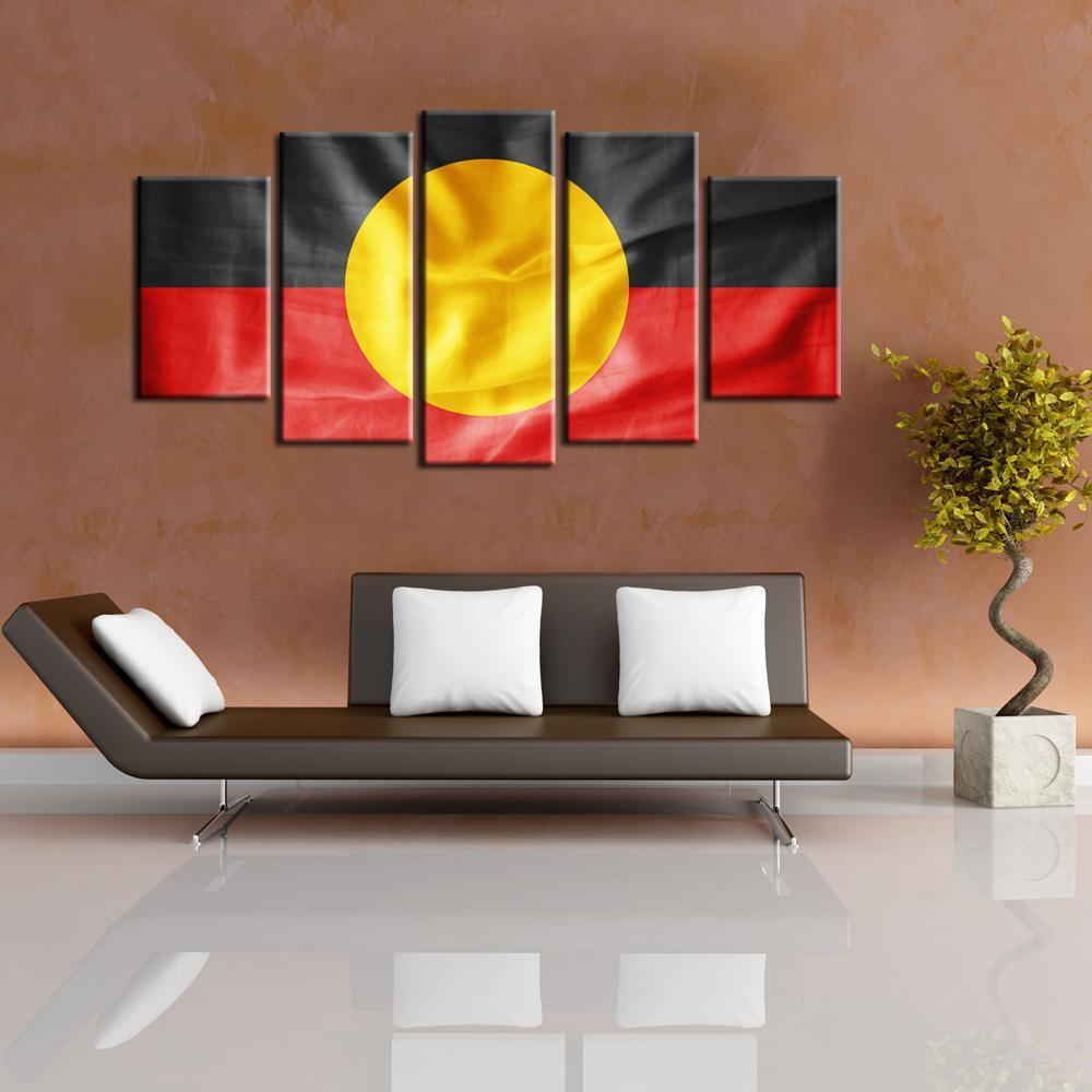 Aboriginal Flag – Abstract Canvas Wall Art