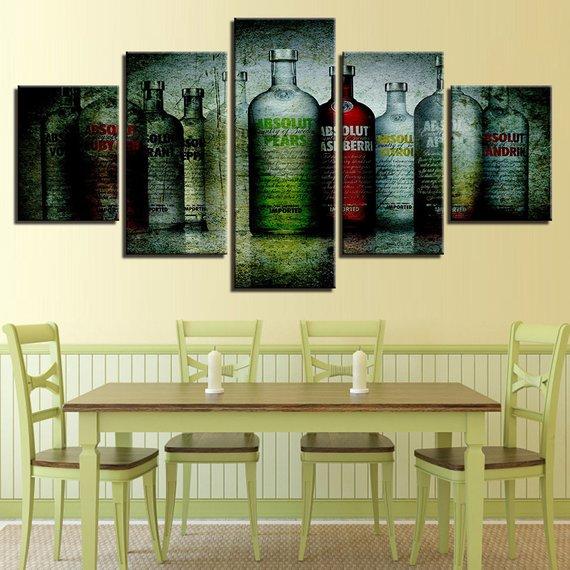 Absolut Vodka Vodka Liquor Bottle – Wine Canvas Wall Art