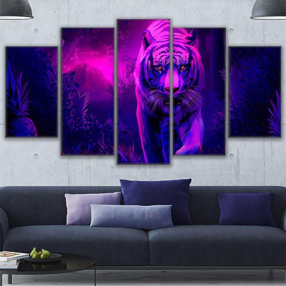 Abstract Animal Mystic Tiger – Animal Canvas Wall Art