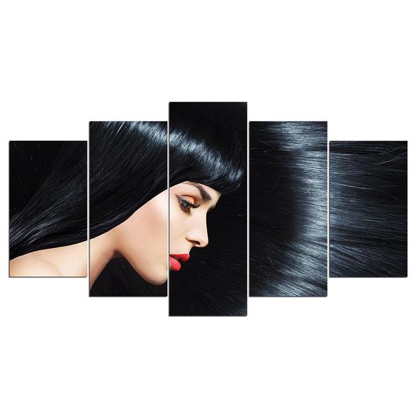 Abstract Black Hair – Beauty Salon Canvas Wall Art