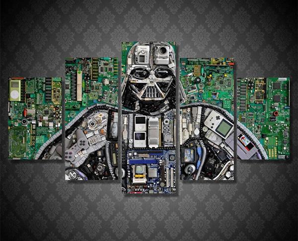 Abstract Darth Vader Dart Vader – Movie Canvas Wall Art
