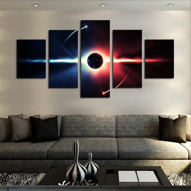 Abstract Eclipse – Abstract Canvas Wall Art