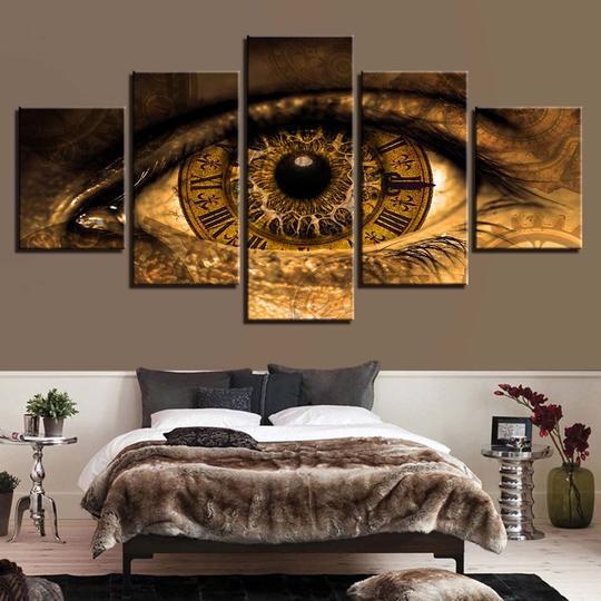 Abstract Eye Clock – Abstract Canvas Wall Art