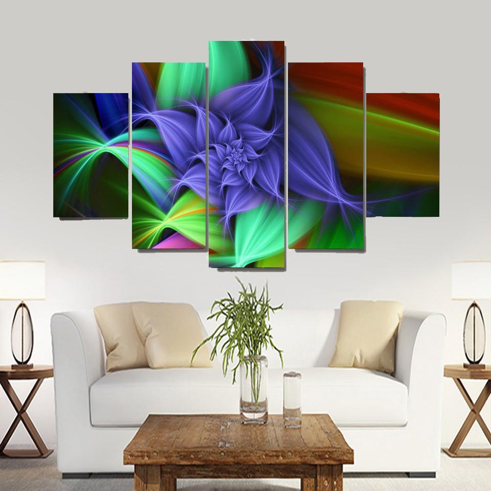 Abstract Flower Artwork – Abstract Canvas Wall Art