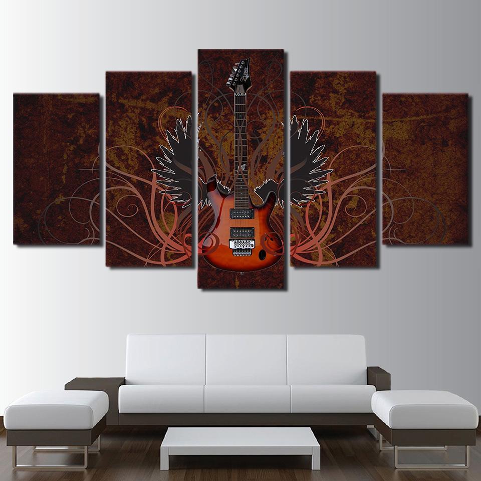 Abstract Guitar 1 – Music Canvas Wall Art