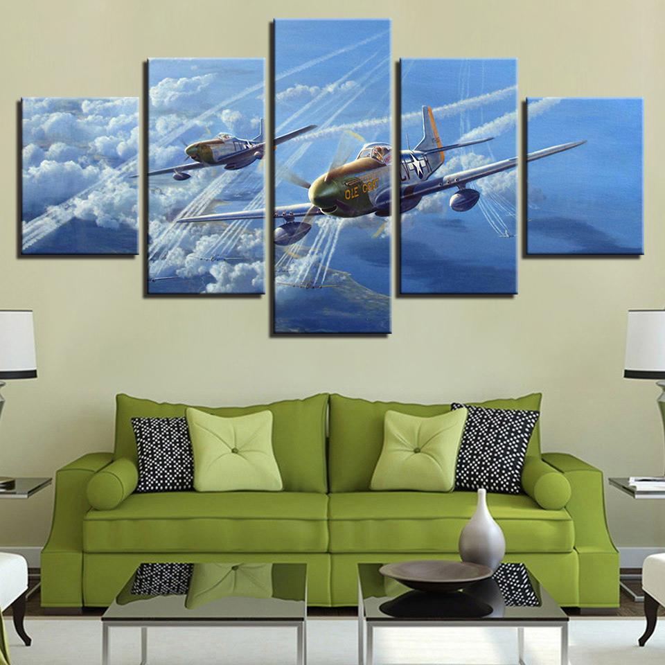 Abstract Jet Aircraft Vintage Plane – Airplane Canvas Wall Art