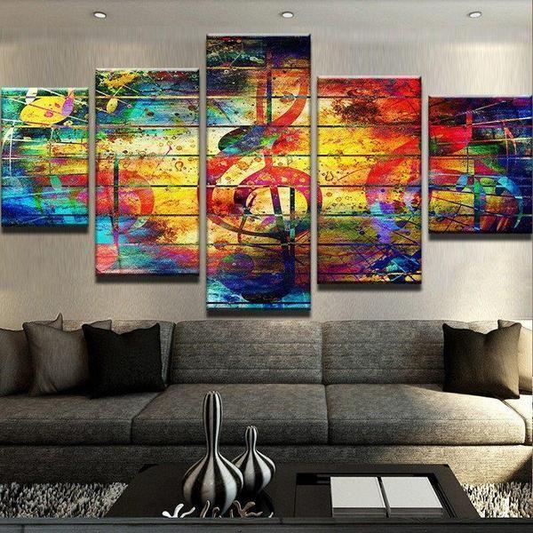 Abstract Music Notation – Music Canvas Wall Art