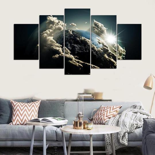 Abstract Planet Earth From Space – Space Canvas Wall Art