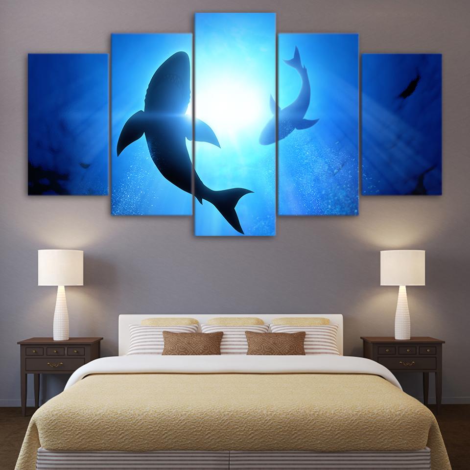 Abstract Shark – Animal Canvas Wall Art
