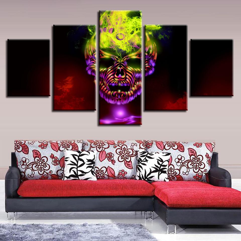 Abstract Skull – Abstract Canvas Wall Art