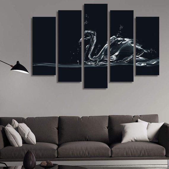 Abstract Swan – Abstract Canvas Wall Art