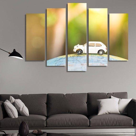Abstract World Map – Abstract Canvas Wall Art