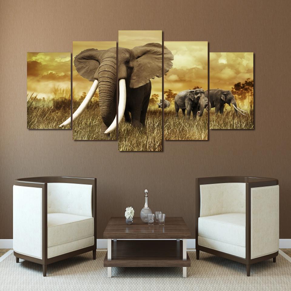 Africa Elephants – Animal Canvas Wall Art
