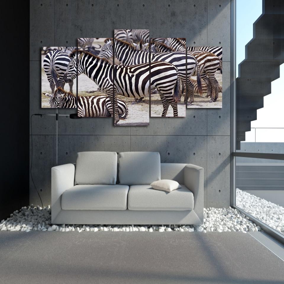 Africa Zebra Landscape – Animal Canvas Wall Art