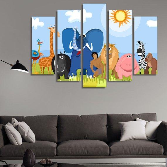 African Animals Nursery – Animal Canvas Wall Art
