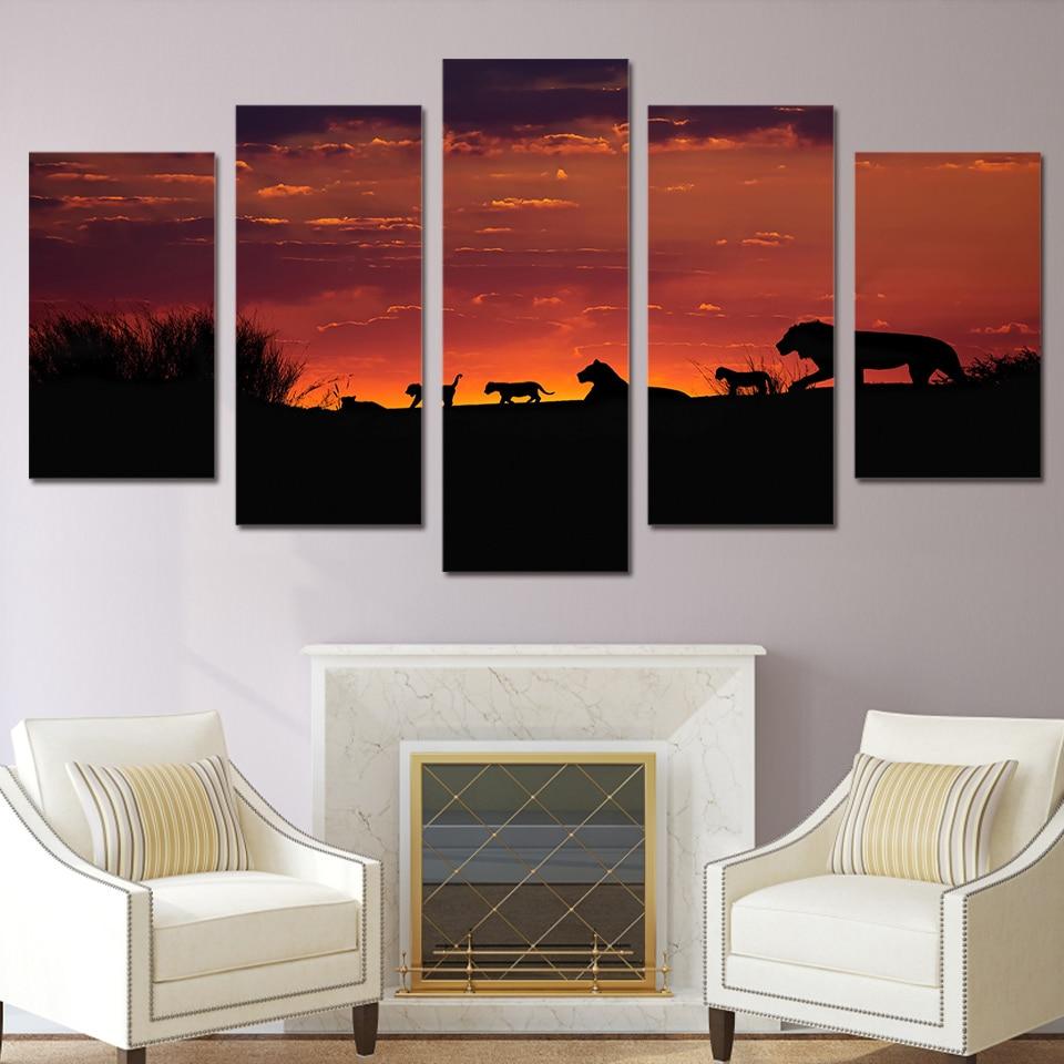 African Sunset – Animal Canvas Wall Art