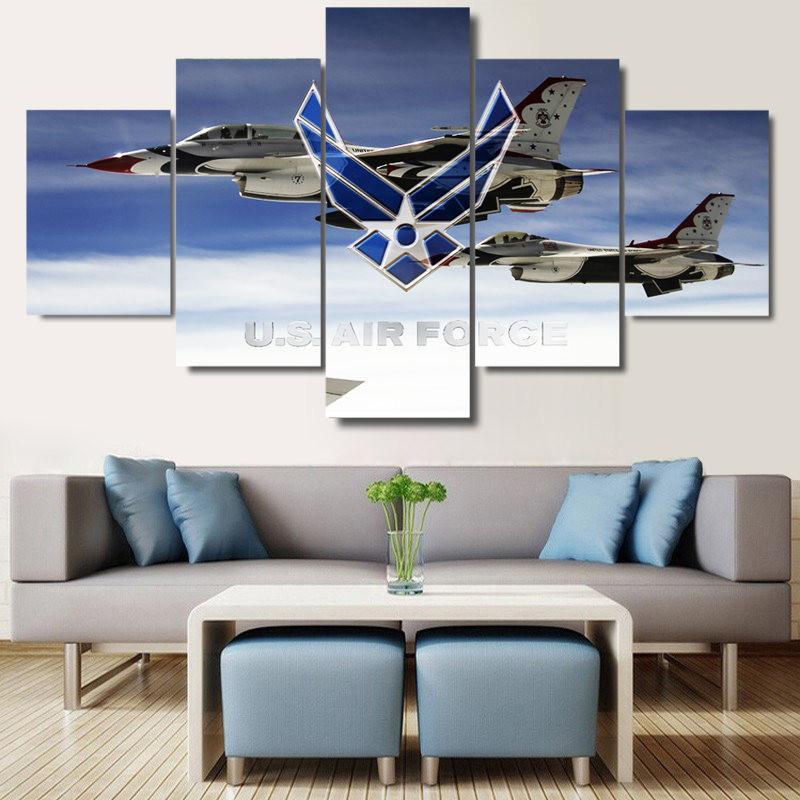 Air Force F-16 Fighters – Aircraft Canvas Wall Art
