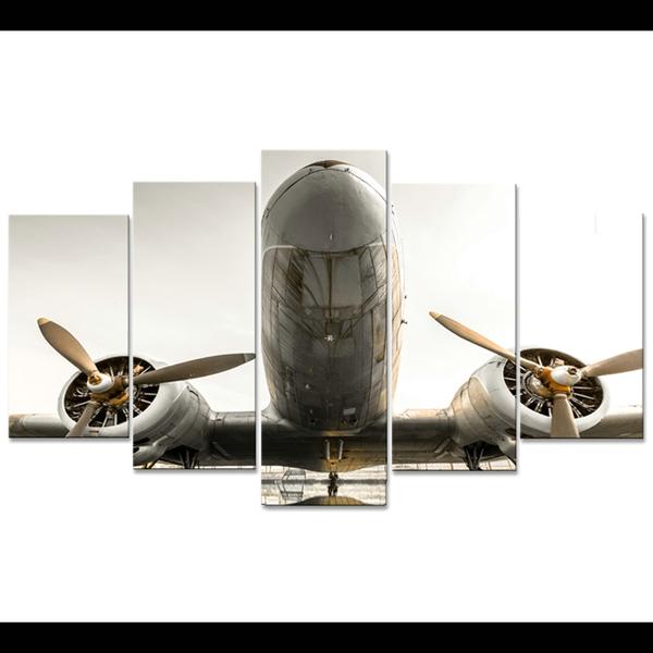 Aircraft Airplane Propeller Modern – Airplane Canvas Wall Art