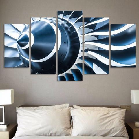 Aircraft Engine Shaft Blades – Aircraft Canvas Wall Art