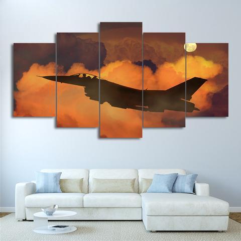 Airplane In Clouds – Airplane Canvas Wall Art
