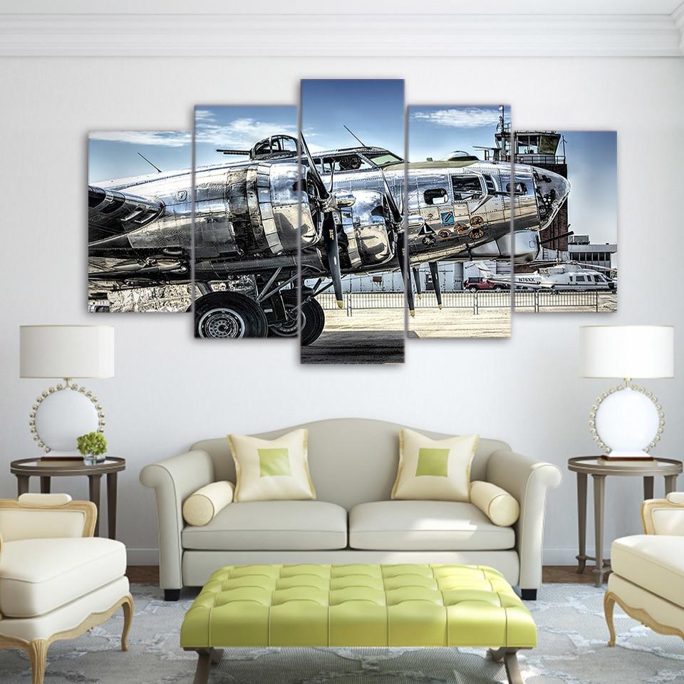 Airplane Military Vehicle Aircraft Canvas Wall Art