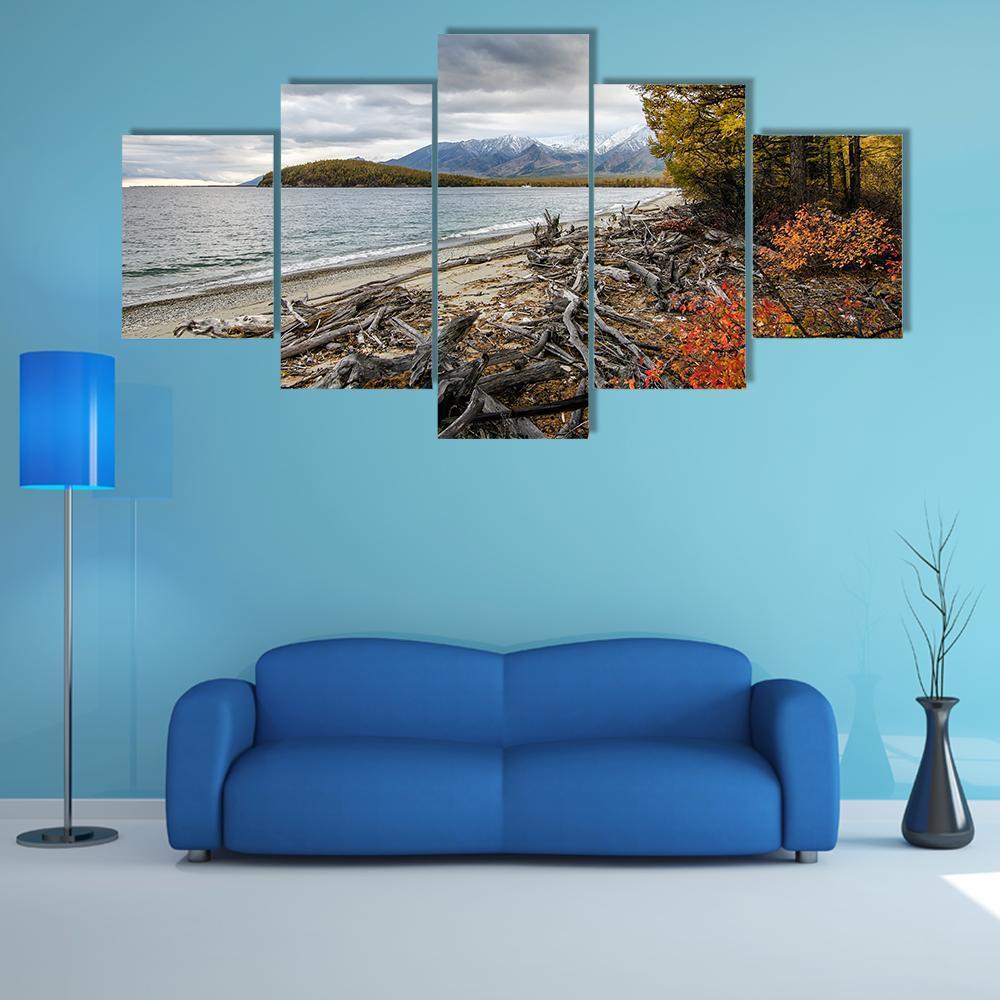 Ake And Mountains Of Siberia – Nature Canvas Wall Art