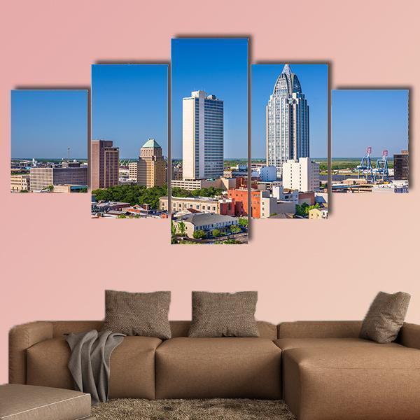 Alabama Downtown Skyline – Nature Canvas Wall Art