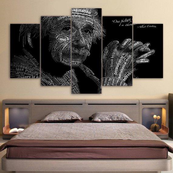 Albert Einstein Scientific Equation – Abstract Canvas Wall Art