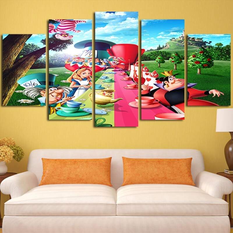 Alice In Wonderland Nel Paese Delle Meraviglie Disney – Canvas Wall Art