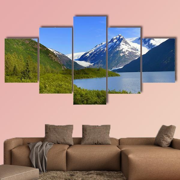 Amazing Alaska Mountain With Lake – Nature Canvas Wall Art