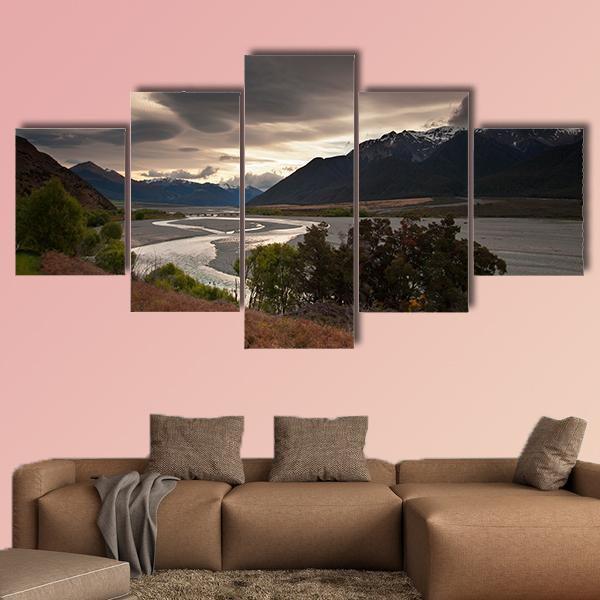 Amazing Clouds Over Lake – Nature Canvas Wall Art