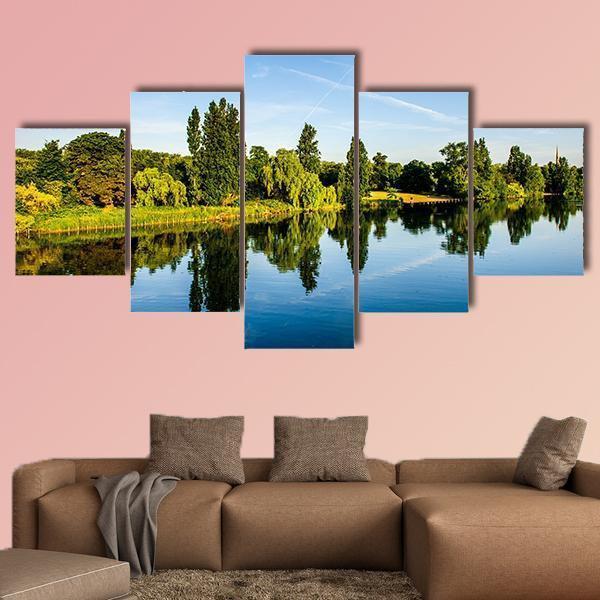 Amazing Forest Near Lake – Nature Canvas Wall Art