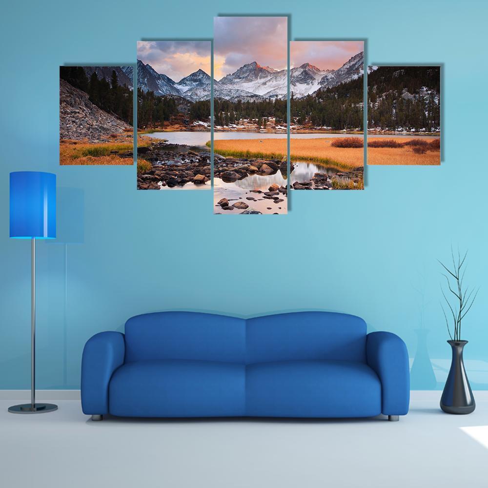 Amazing Mountain Landscape At Sunset – Nature Canvas Wall Art