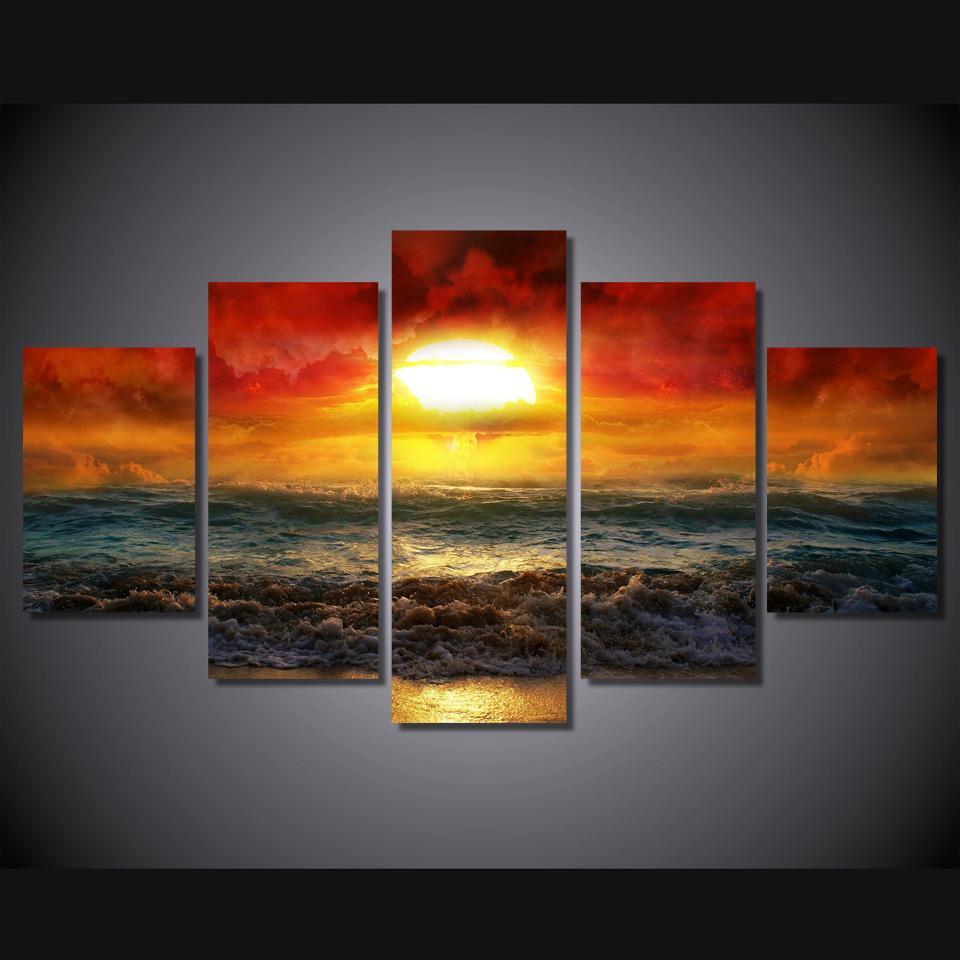 Amazing Sunset Artistic – Space Canvas Wall Art