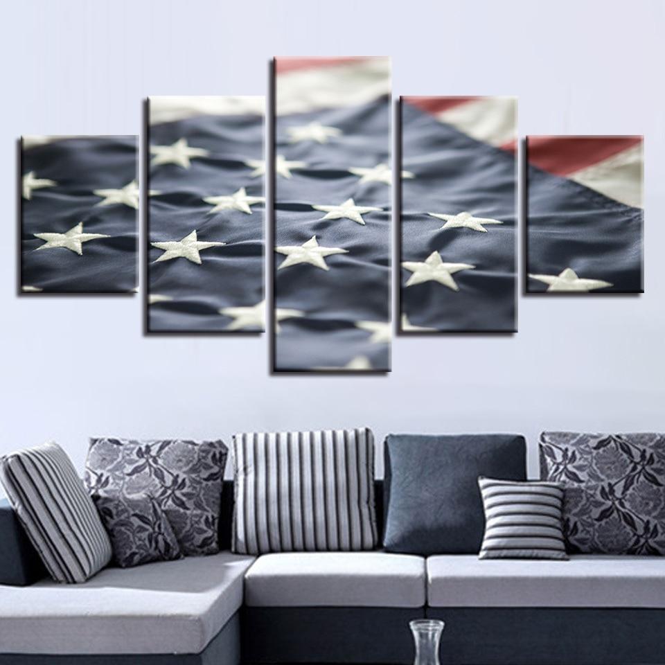 American Flag 05 – Abstract Canvas Wall Art