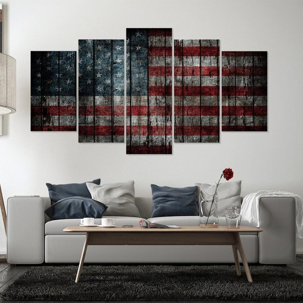 American Flag 1 – Abstract Canvas Wall Art